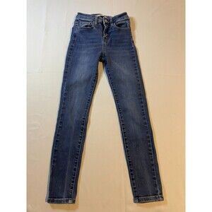 Klique B Womens Blue Denim Tapered Skinny Jeans Size 00 Dark Wash Pockets